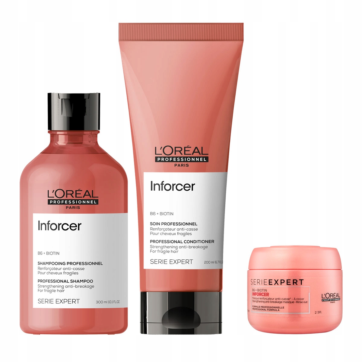 

Loreal Inforcer szampon 300ml odżywka 250ml