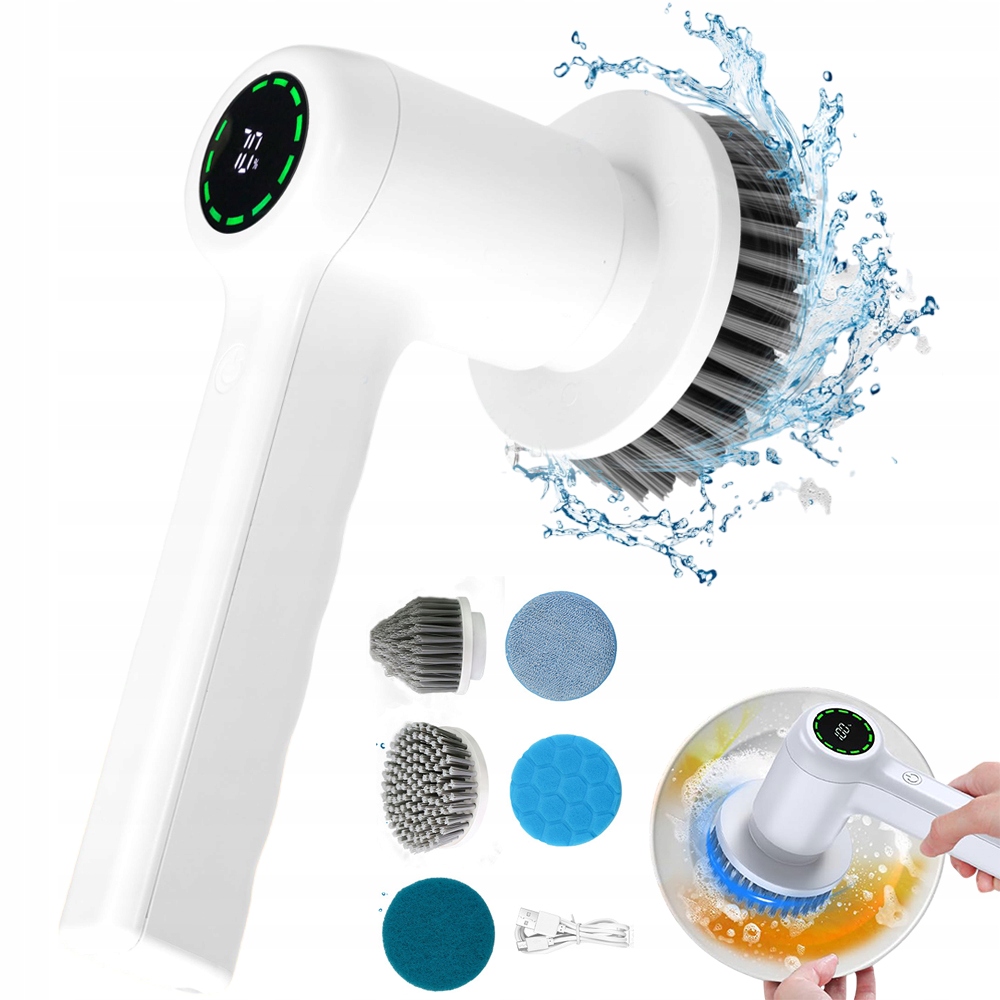 Levně 6 V 1 Elektrický Kartáč Na Čištění Rotačních Mopů, Silný Úklid