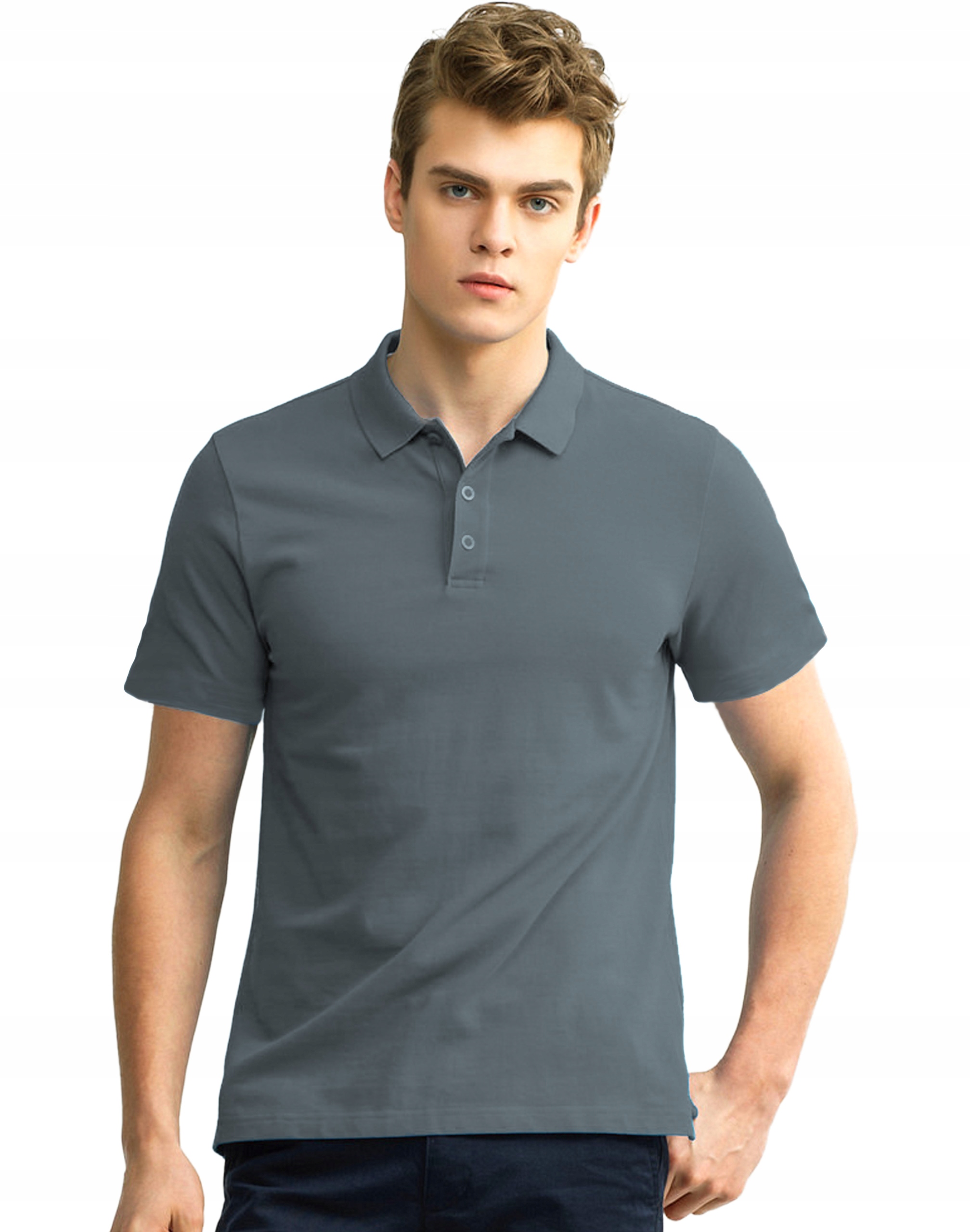 

Duża Koszulka Polo Męska Polówka 72560 3XL popiel