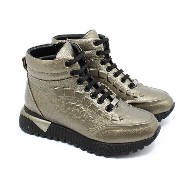 Zlaté šněrovací dámské kotníkové boty Boccato 097.111 r38