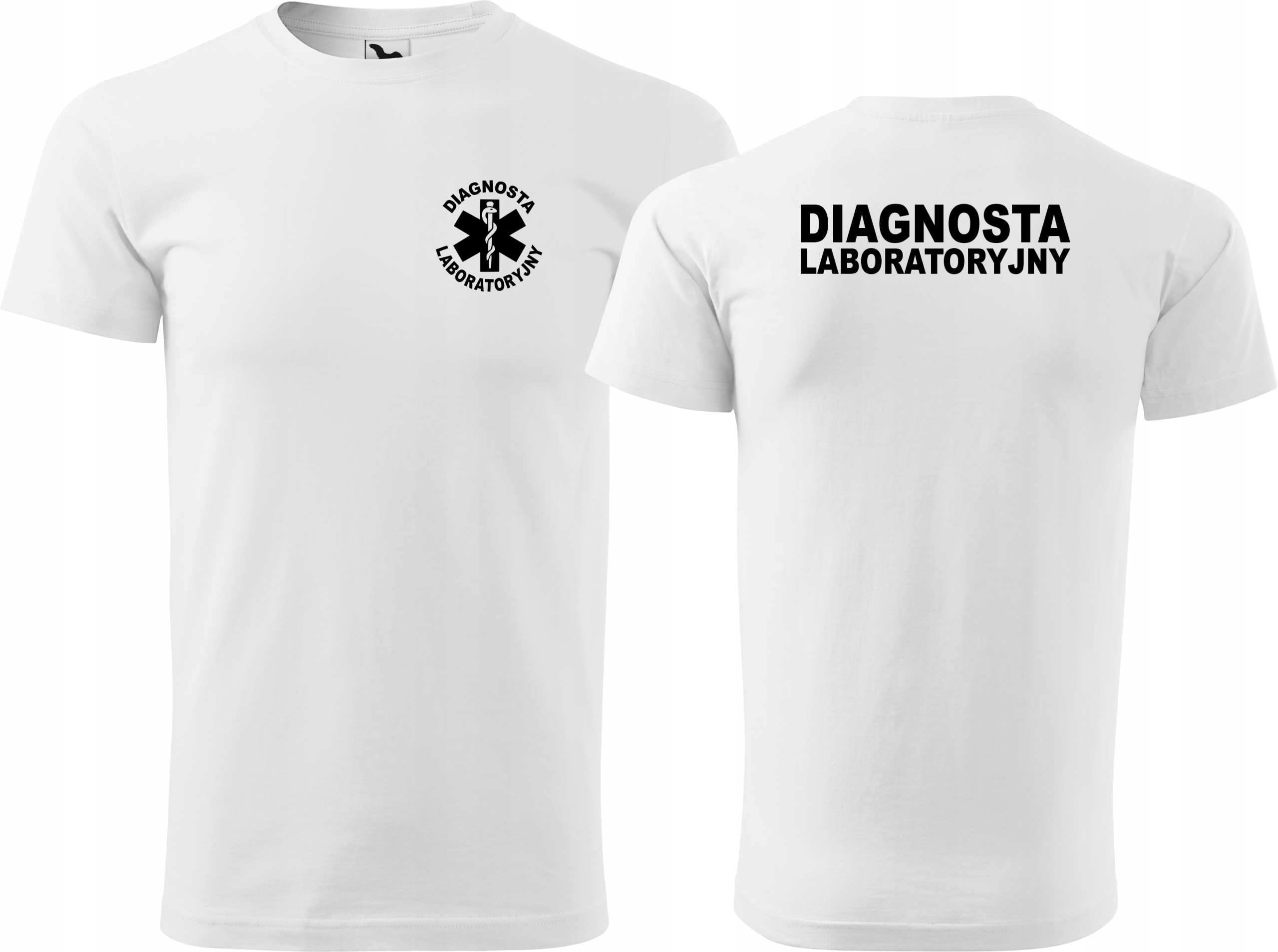 

Męska koszulka medyczna Diagnosta Laboratoryjny.