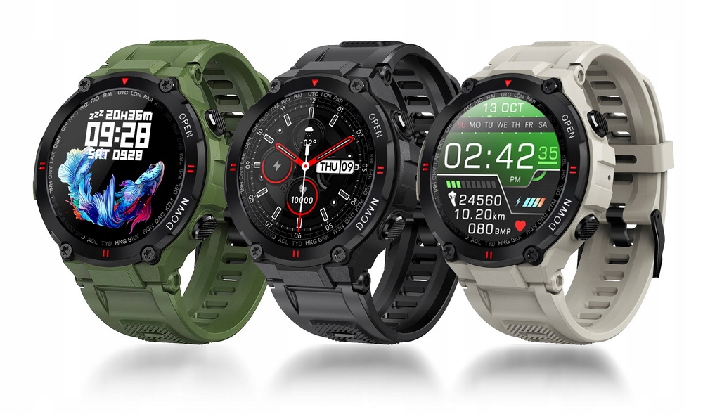 WOJSKOWY ZEGAREK SMARTWATCH PULSOMETR ROZMOWY PL Szerokość koperty 48 mm