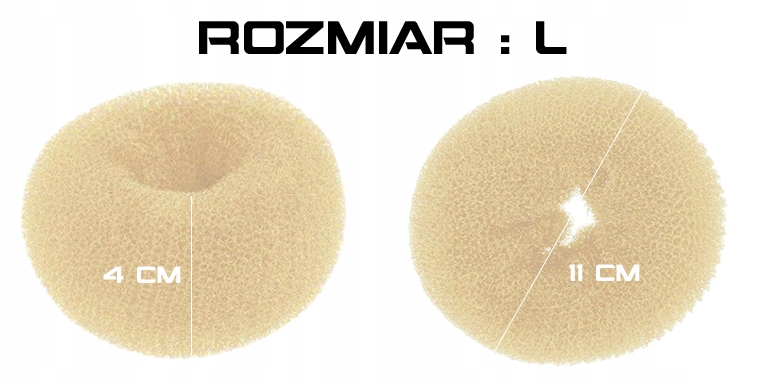 WYPEŁNIACZ DO WŁOSÓW DONUT BEŻ BLOND ROZM.L 11CM Kod producenta 5902734821904