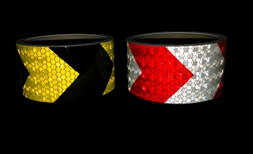 TAŚMA konturowa TIR PROGI DROGA NACZEPA ODBLASK 50/5m BIAŁO CZERWONA Marka Paper-tech