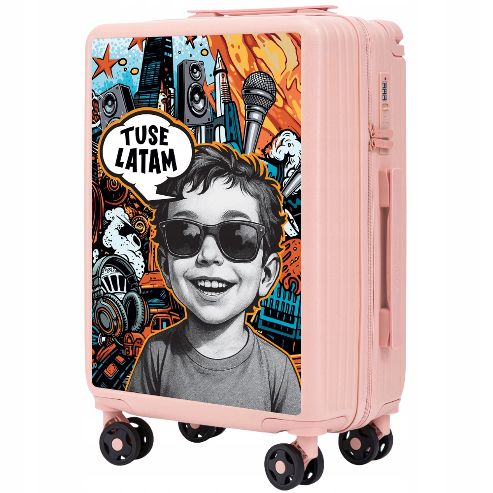 Kabinový kufr s malým příručním zavazadlem do letadla na 4 kolečkách, tvrdý Wings