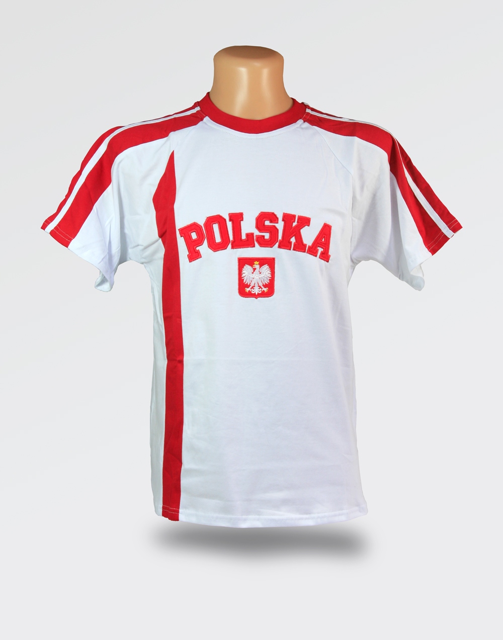Koszulka kibica Polska biała z haftem