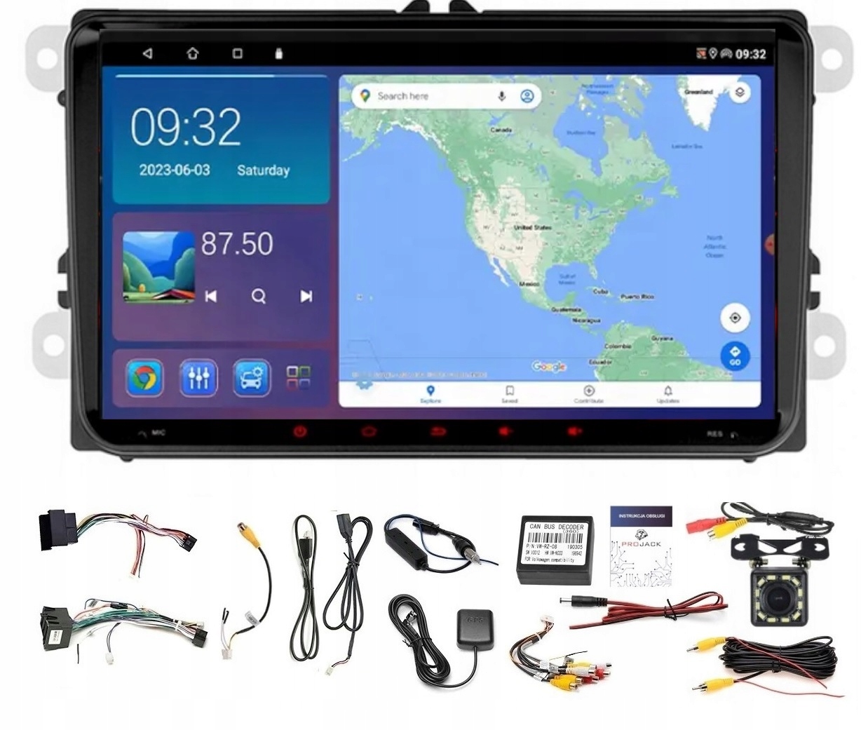 Rádio Navigácia Gps Android Seat Toldeo 2004-2015 Usb Wifi Carplay 2/64 Gb