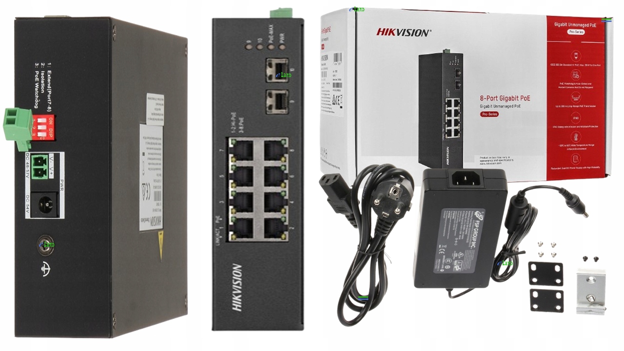 Switch Przemysłowy PoE Hikvision DS-3T0510HP-E/HS 8PoE 2SFP, 110W