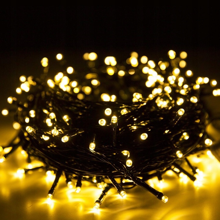 Lampki choinkowe LED 100 8 programów dodatkowe gniazdo biały ciepły Marka Alfa