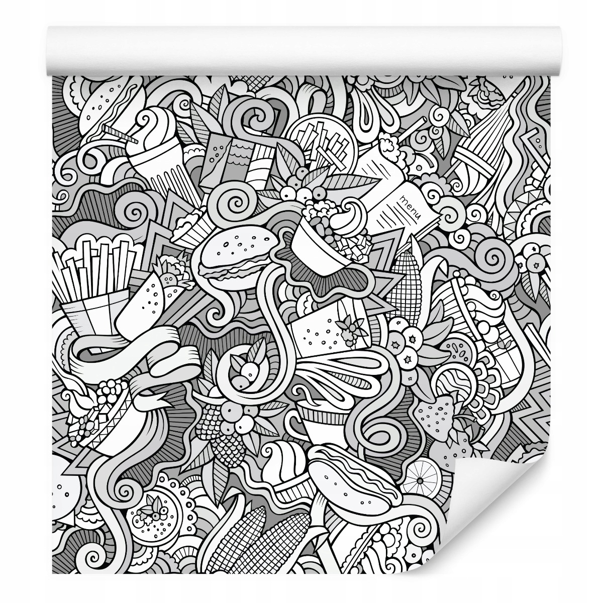 Tapeta do kuchyně Rychlé Občerstvení Jídlo Graffiti Dekor