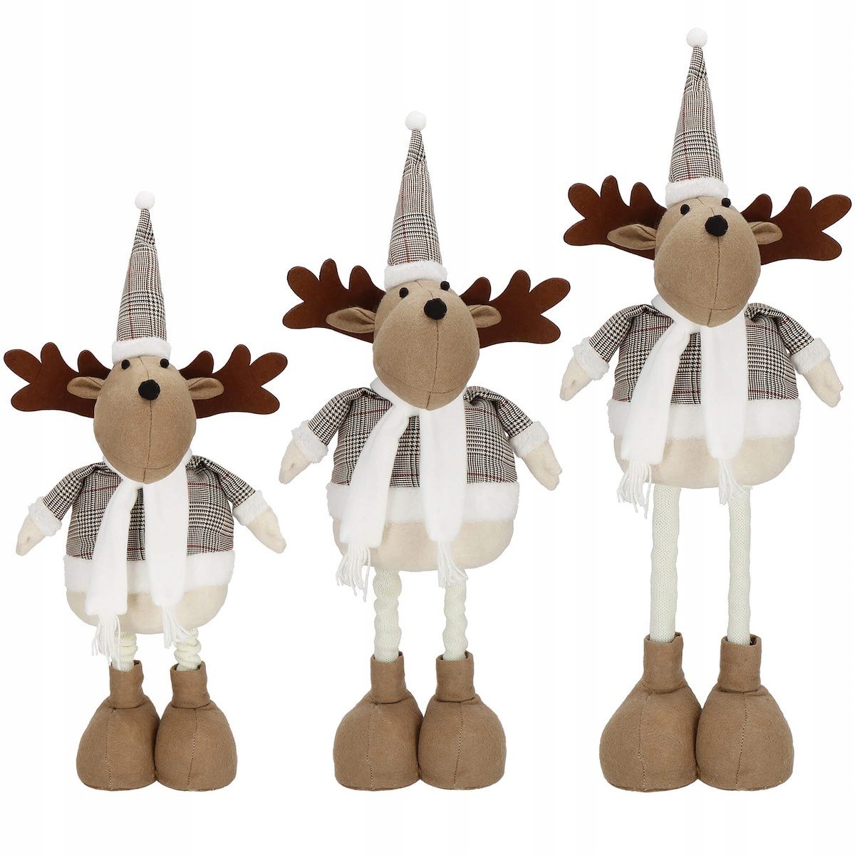 ŚWIĄTECZNY RENIFER TELESKOPOWY POD CHOINKĘ 67cm OZDOBA DEKORACJA ŚWIĄTECZNA Marka Springos