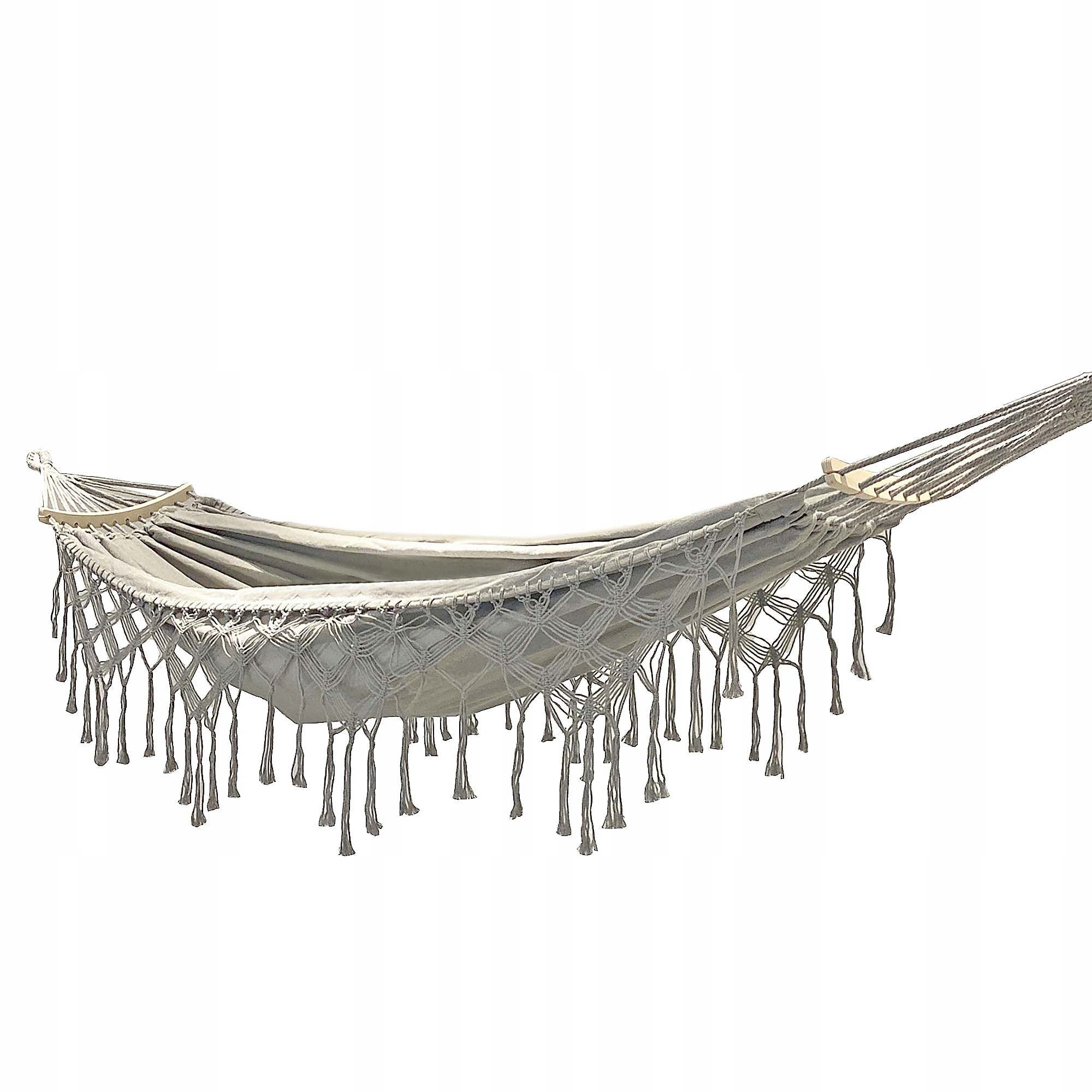 Hamak ogrodowy bawełniany z frędzlami Boho