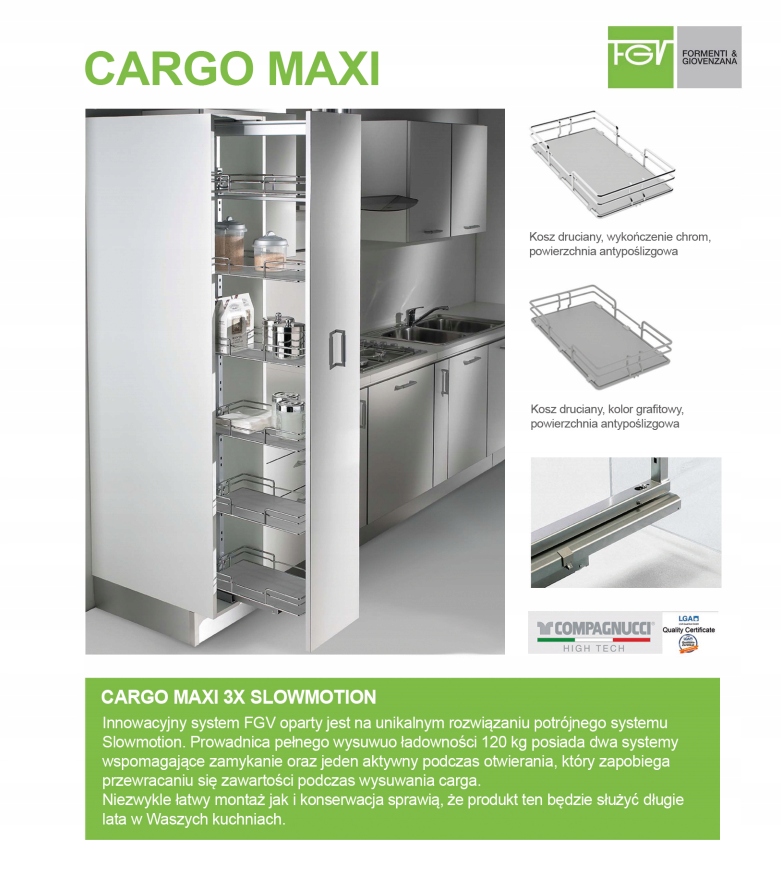 

Kosz Cargo Maxi Fgv Pełne dno + Chrom 30 5 półek
