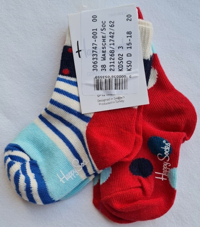 

Skarpety skarpetki Happy Socks 2 Szt, 0-12M, 15-18