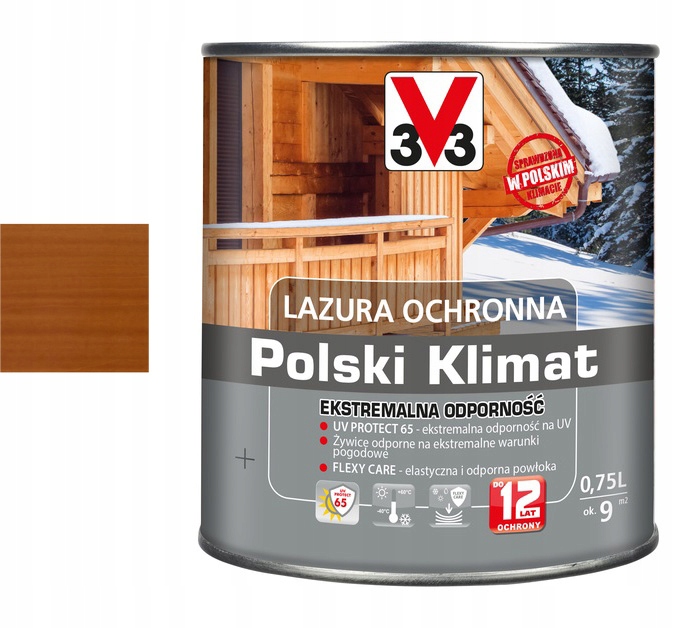 V33 LAZURA PK EKSTREMALNA ODPORNOŚĆ DĄB ZŁOCISTY 0.75L