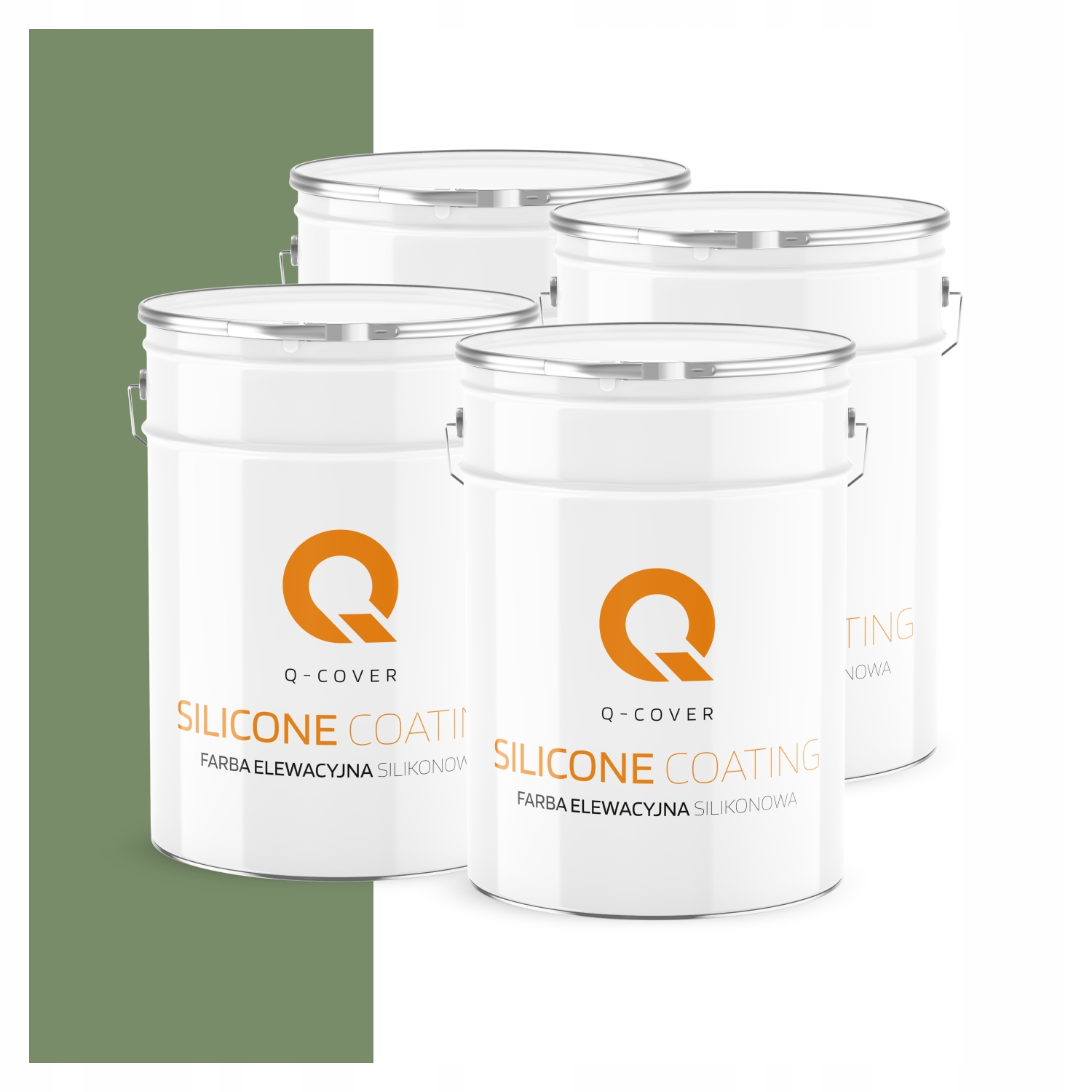 Fasádna fasádna farba 10L silikónová Uv farba tmavá zelená