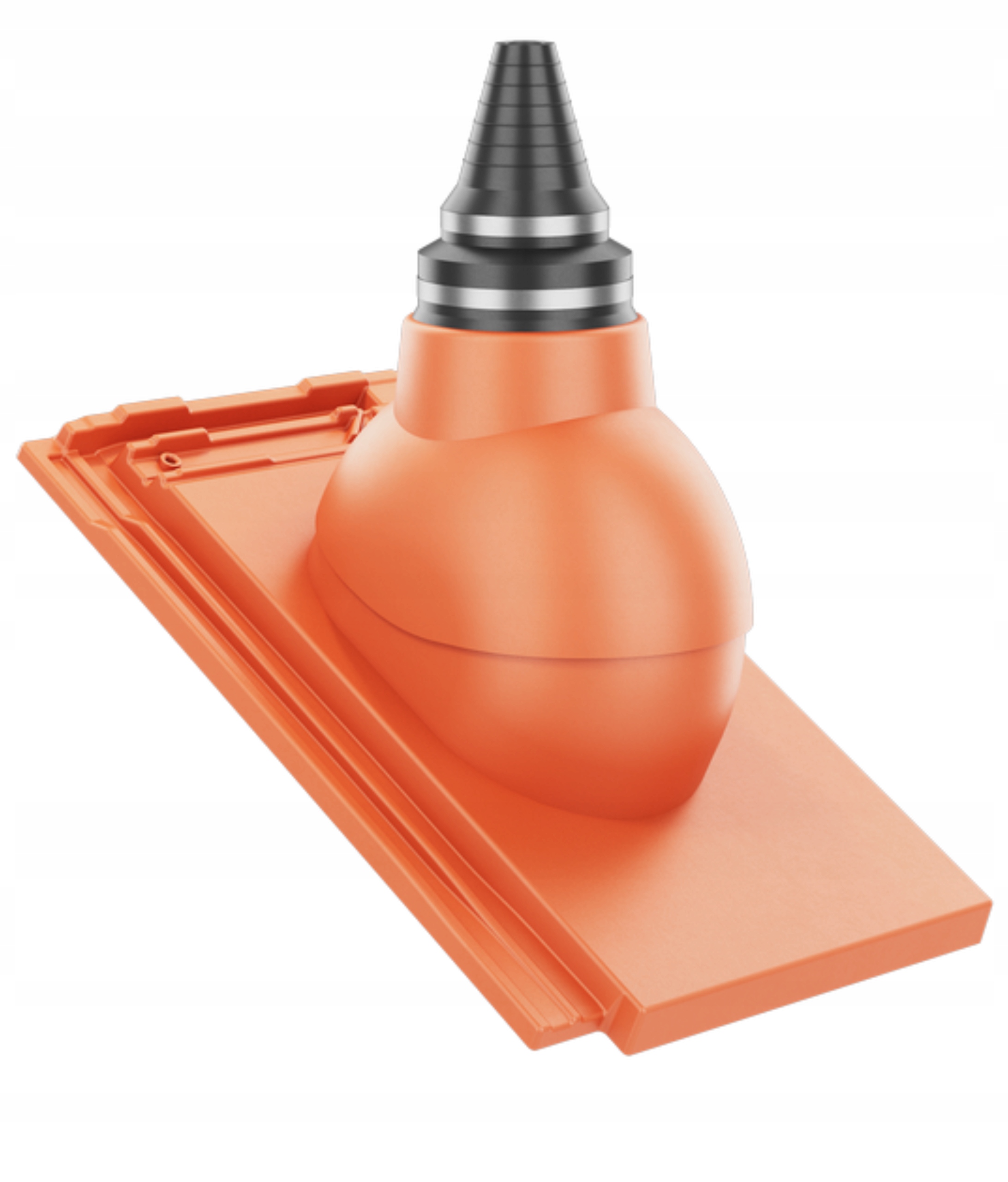 Anténní průchod těsným střešním průchodem Koramic Orea 9 Červený