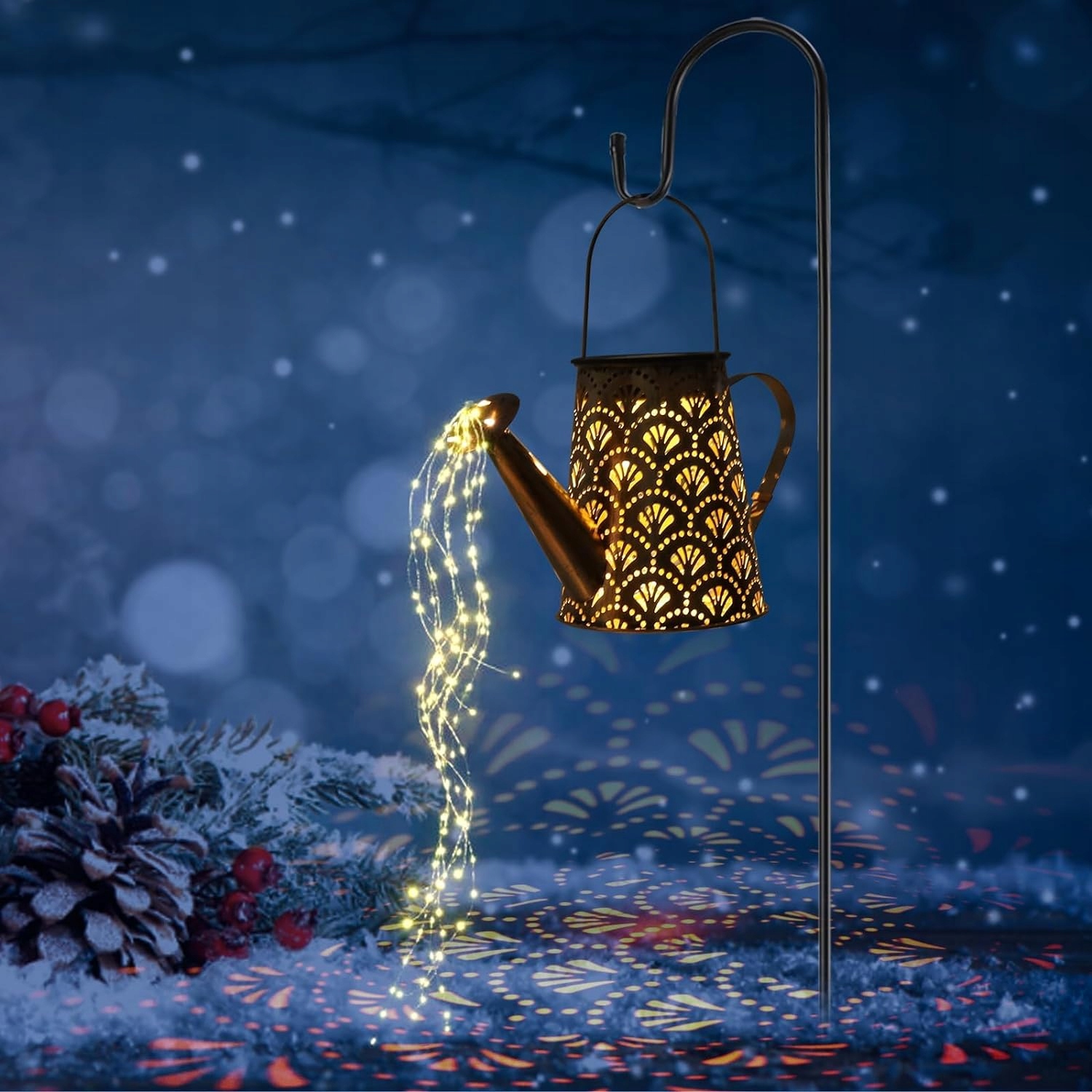 LAMPA SOLARNA DO OGRODU KONEWKA LAMPKI LED OŚWIETLENIE OGRODOWE ZEWNĘTRZNE Wysokość całkowita 100 cm