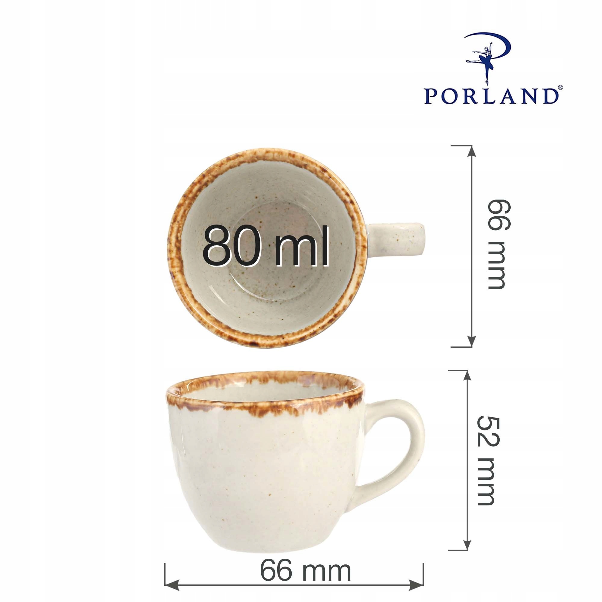 Filiżanka elegancka do espresso Ashen 80 ml Marka Porland