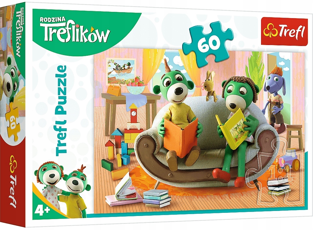 

Puzzle 60 el Rodzina Treflików Wspólne Czytanie