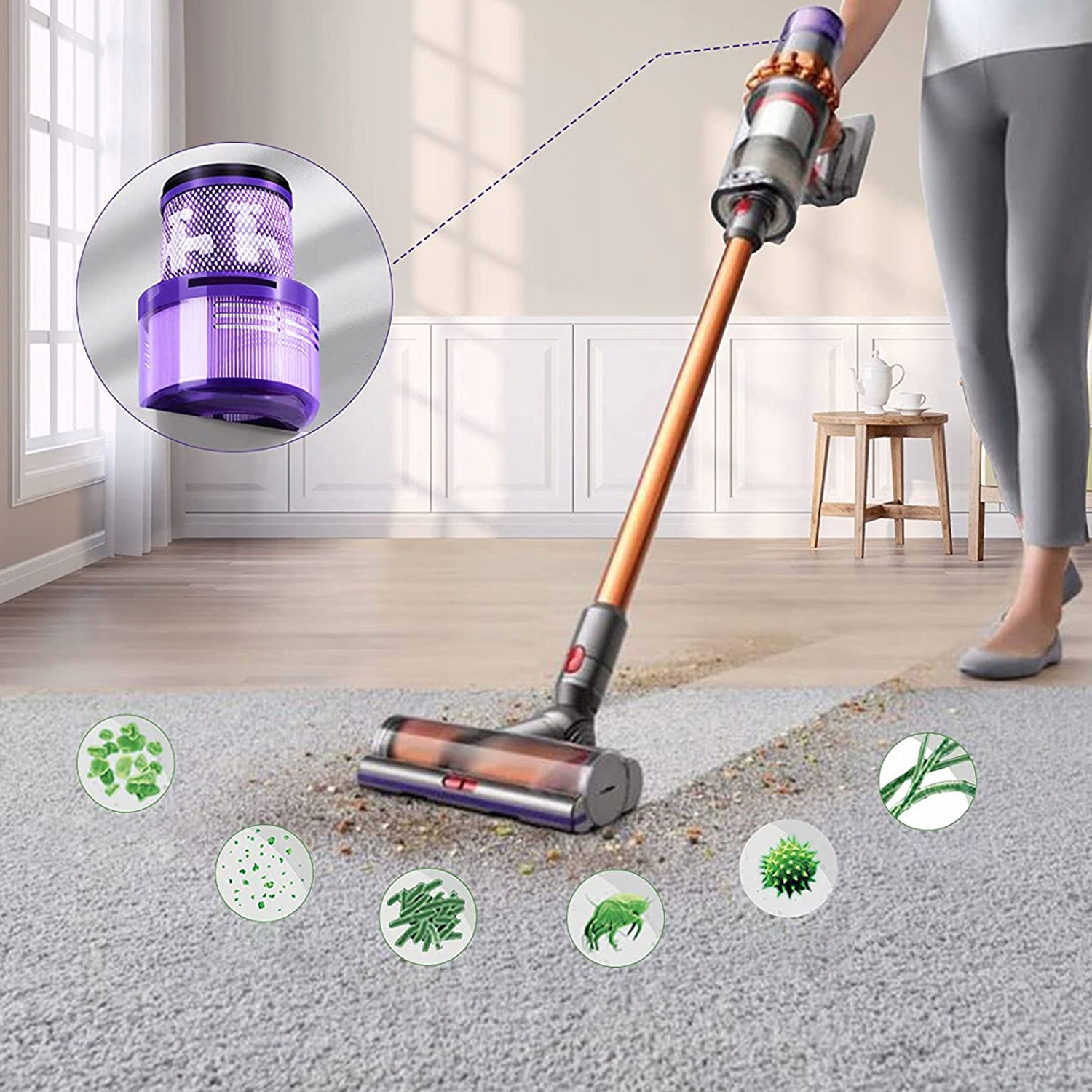 FILTR ZMYWALNY HEPA DO ODKURZACZA DYSON V10 SV12 ABSOLUTE ANIMAL TOTAL 4SZT EAN (GTIN) 0886545116273