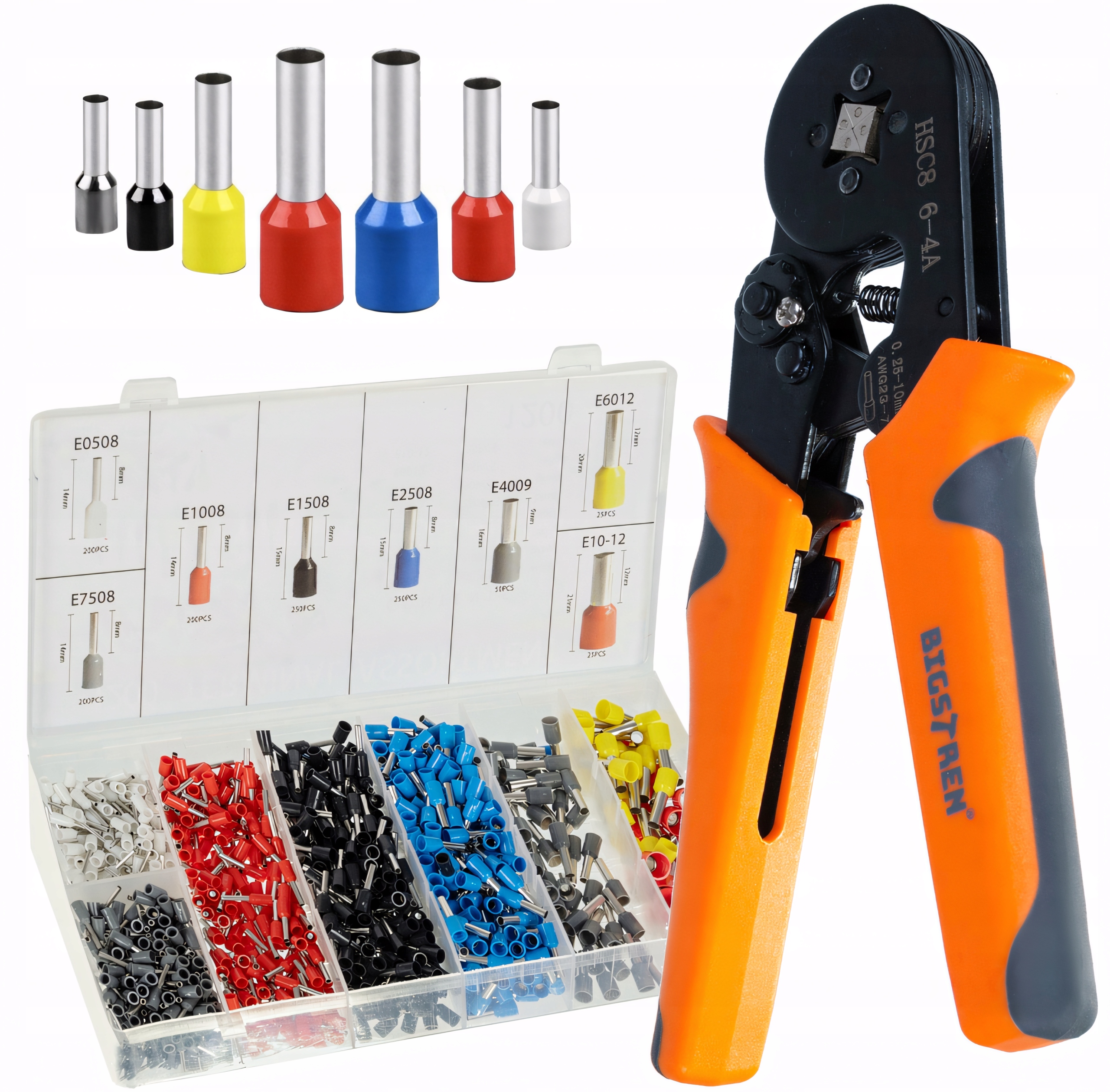 ZACISKARKA DO TULEJEK 0,5-10mm + 1200SZT. TULEJEK BIGSTREN