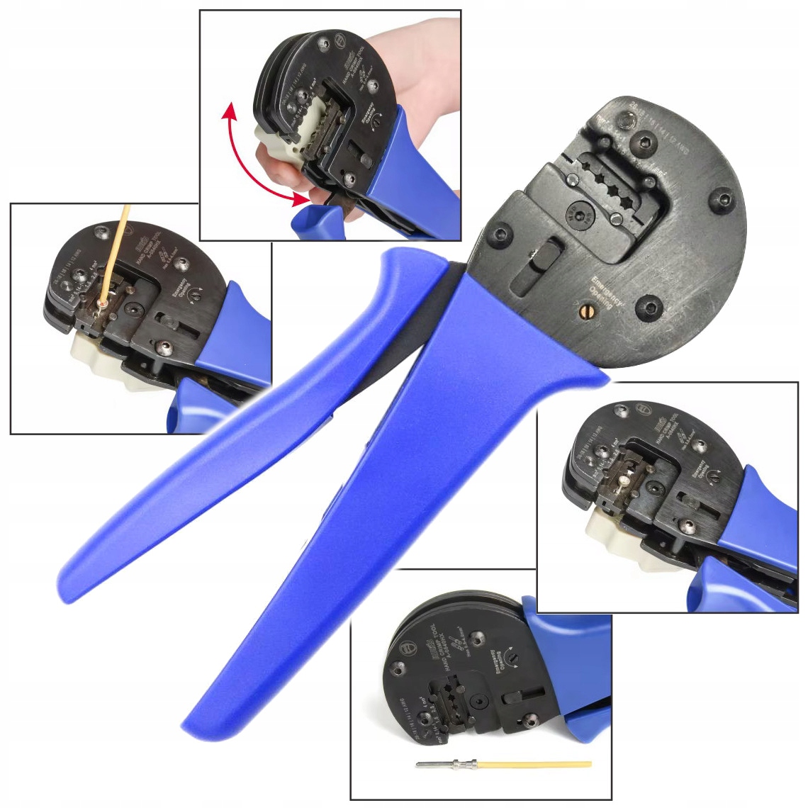 Zaciskarka Do Złączy Harting Han-c Han-d Han-e do 4mm2 z lokalizatorem