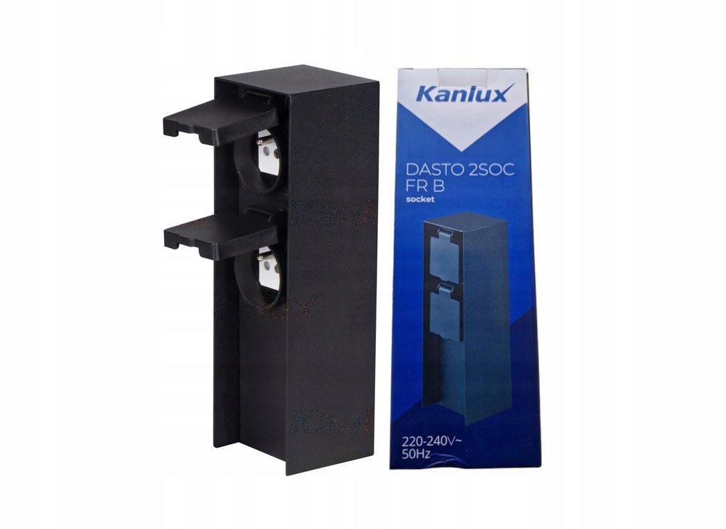 Słupek ogrodowy elektryczny z 2x gniazdem antracyt IP44 23 cm Kanlux Dasto