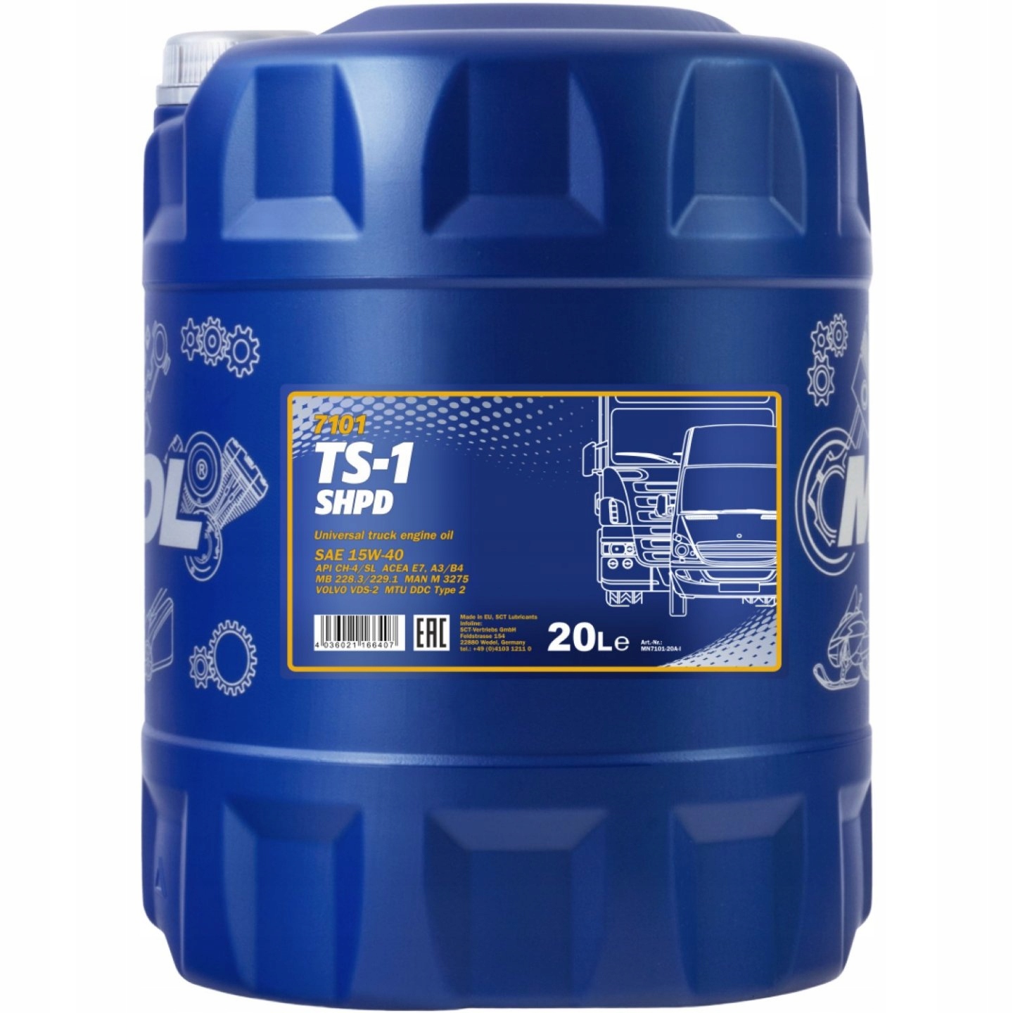 

Olej Silnikowy Mannol TS-1 Shpd 15w40 7101 20L