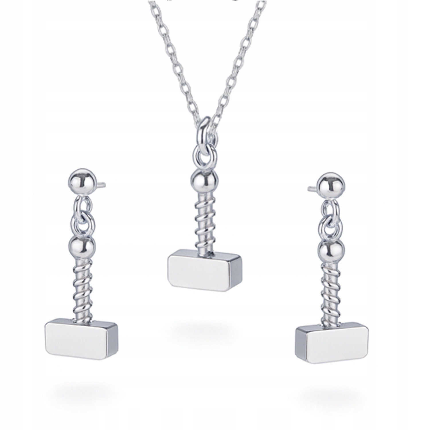 Mjolnir Kladivo Thora Wiking Sada stříbrných šperků ankr stříbro 925