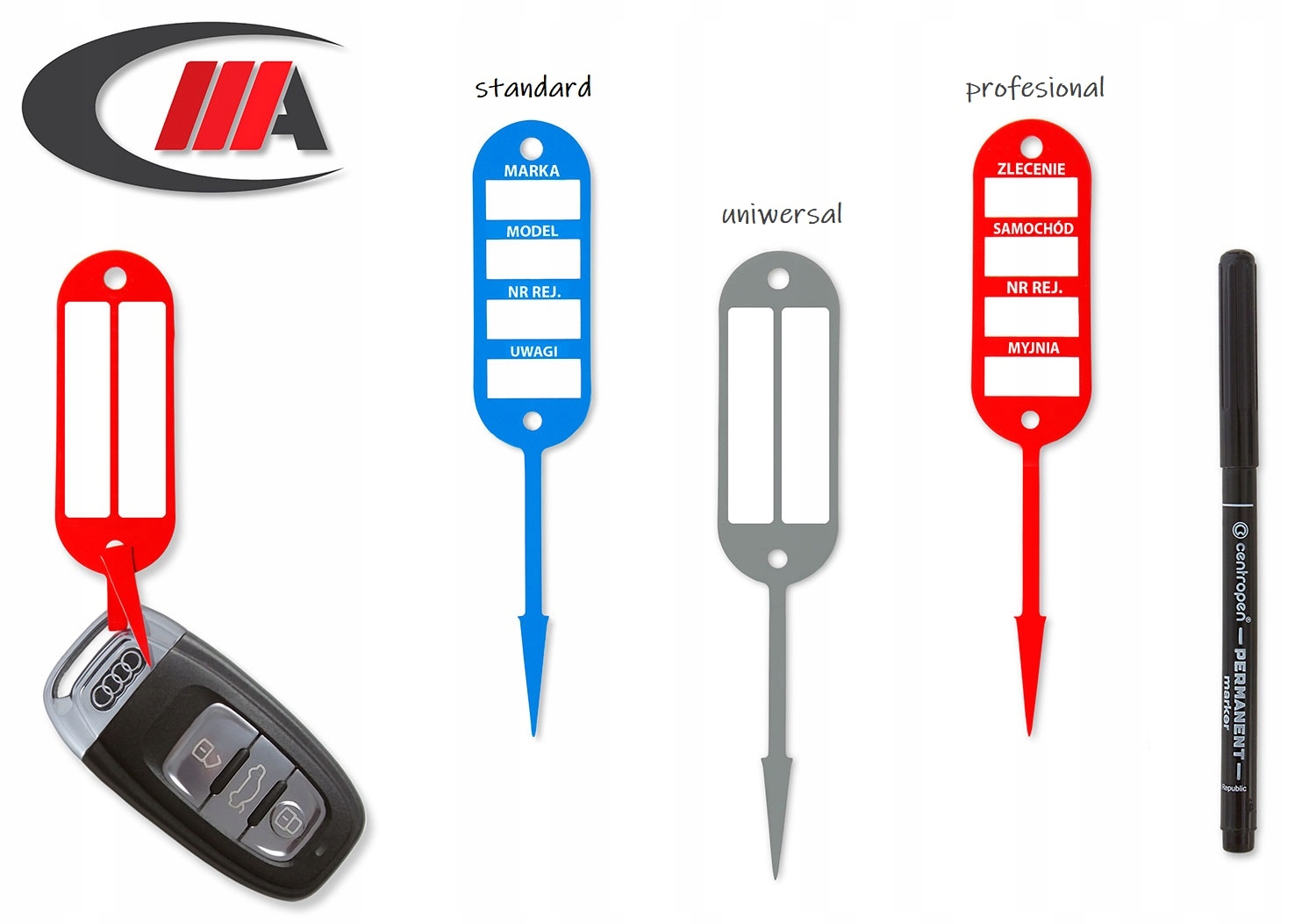 ZAWIESZKI serwisowe IDENTYFIKATOR do kluczy B100sz EAN (GTIN) 05907671255119