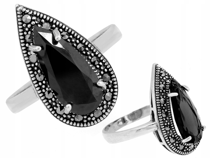 Dámský Prstýnek ze stříbra 925 s onyxem, vel. 19g 5,14g pro ni módní design