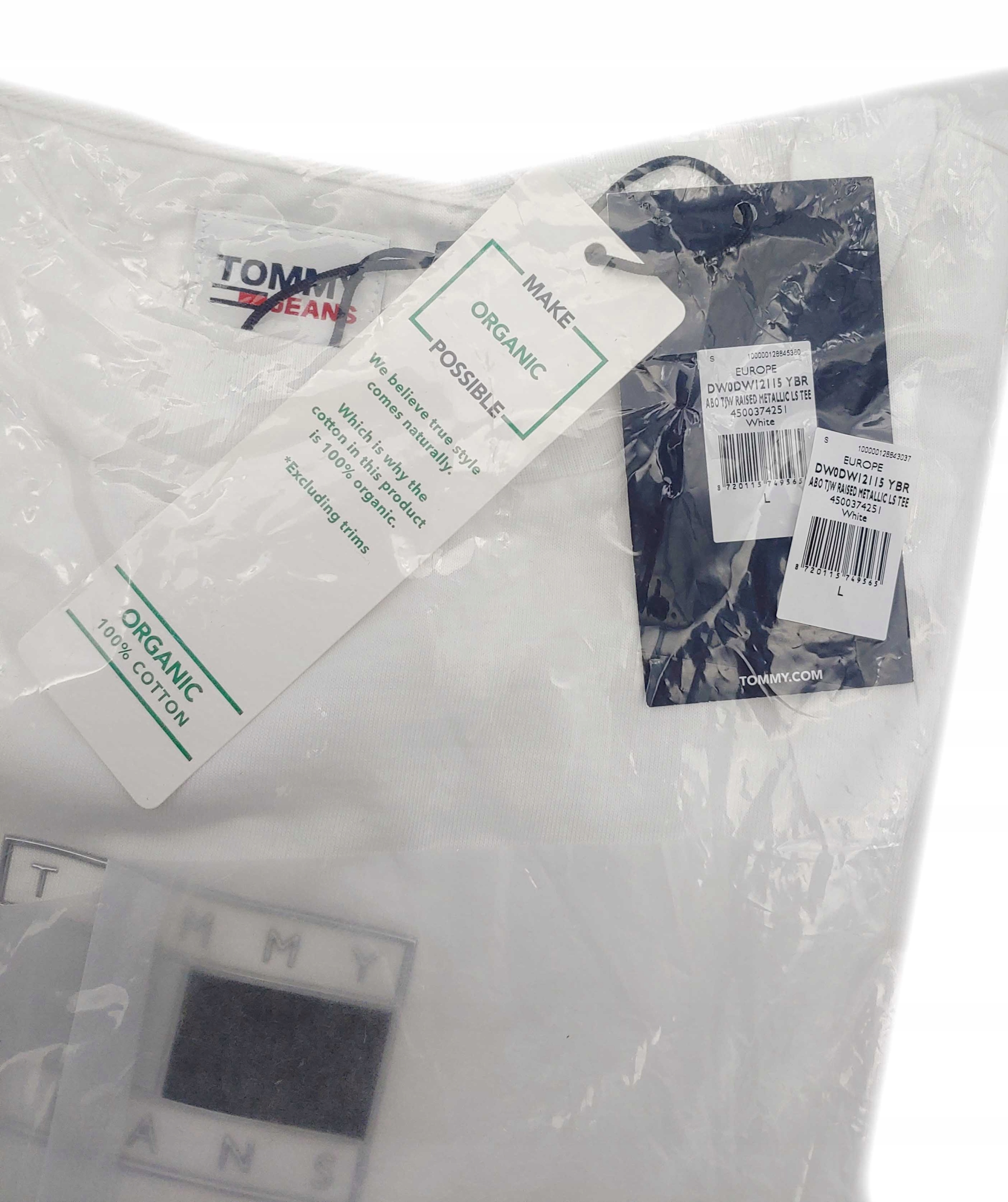 BLUZKA TOMMY HILFIGER DŁ. RĘKAW DM0DM12115YBR rM Dekolt okrągły