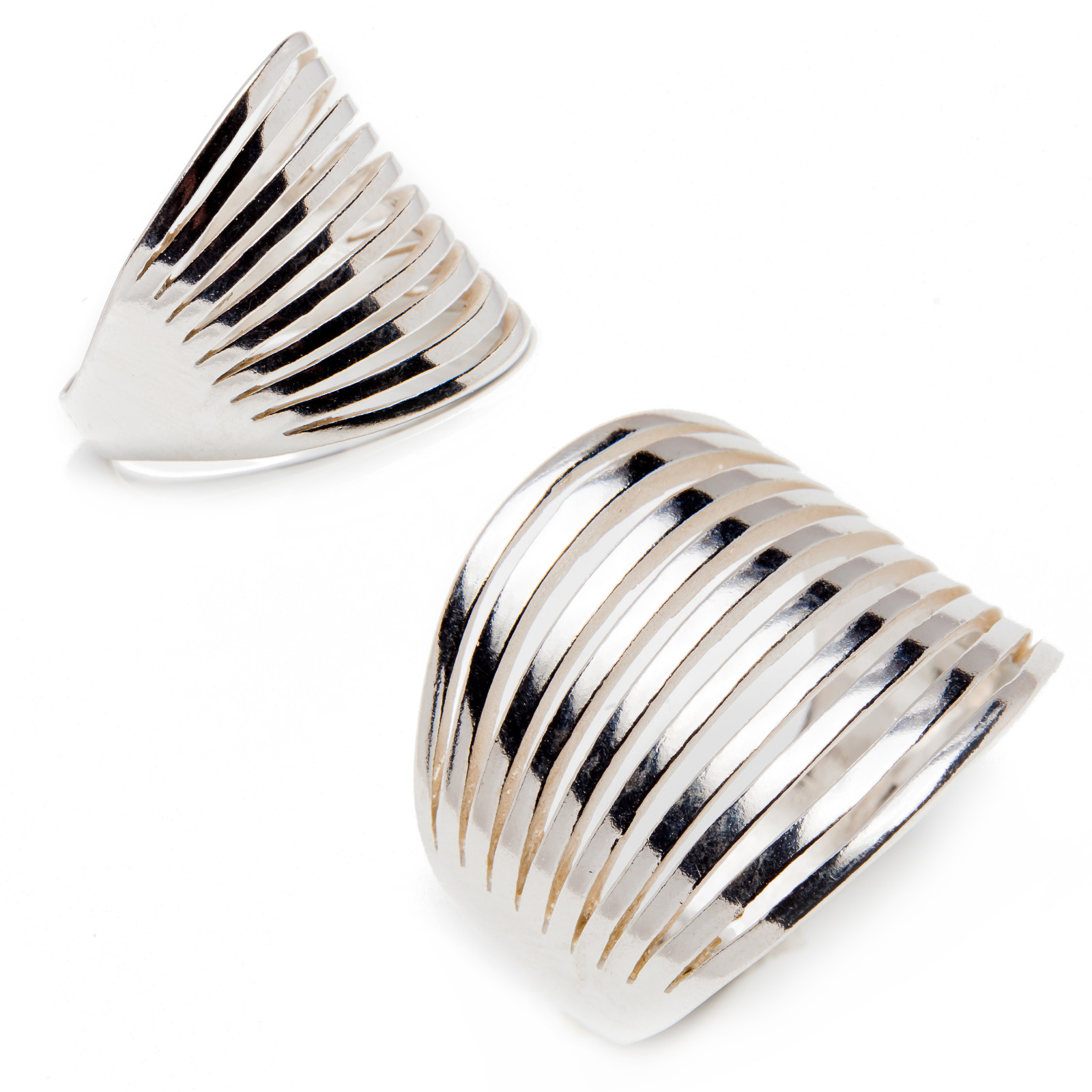 Stříbrný prstýnek 925 Stužkovaný lesk 21