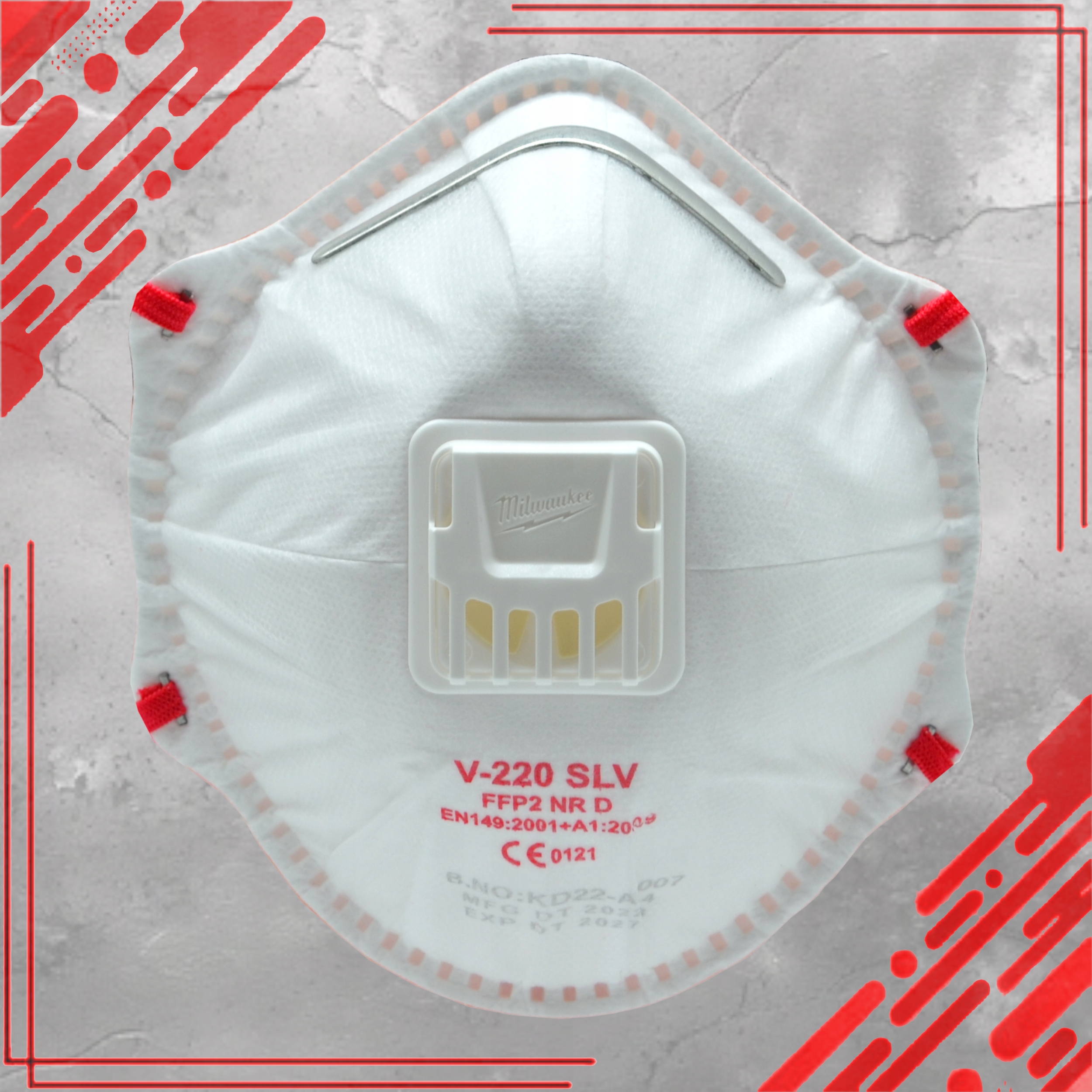 PÓŁMASKA MASKA OCHRONNA MASECZKA PRZECIWYPYŁOWA FFP2 Z ZAWOREM 10SZT BHP Marka Milwaukee