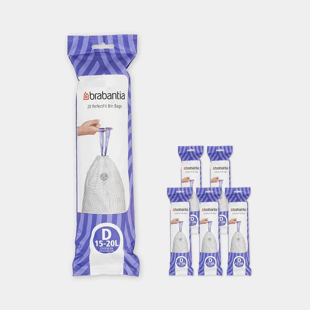 PerfectFit sáčky 15-20L (D) do odpadkového koše multipack 120 pytlů (6x20