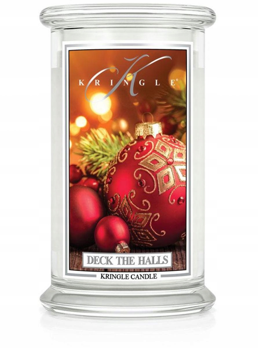 Deck The Halls – Kringle Candle – velká vonná svíčka (623 g) s 2 knoty