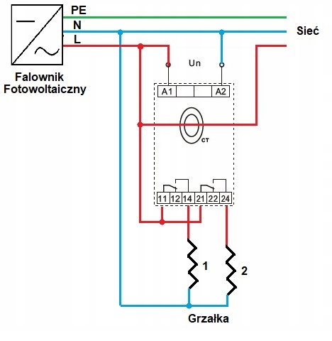PRZEKAŹNIK DO INSTALACJI FOTOWOLTAICZNYCH FOTOWOLTAIKI AUTOKONSUMPCJA Kod producenta SFAK1