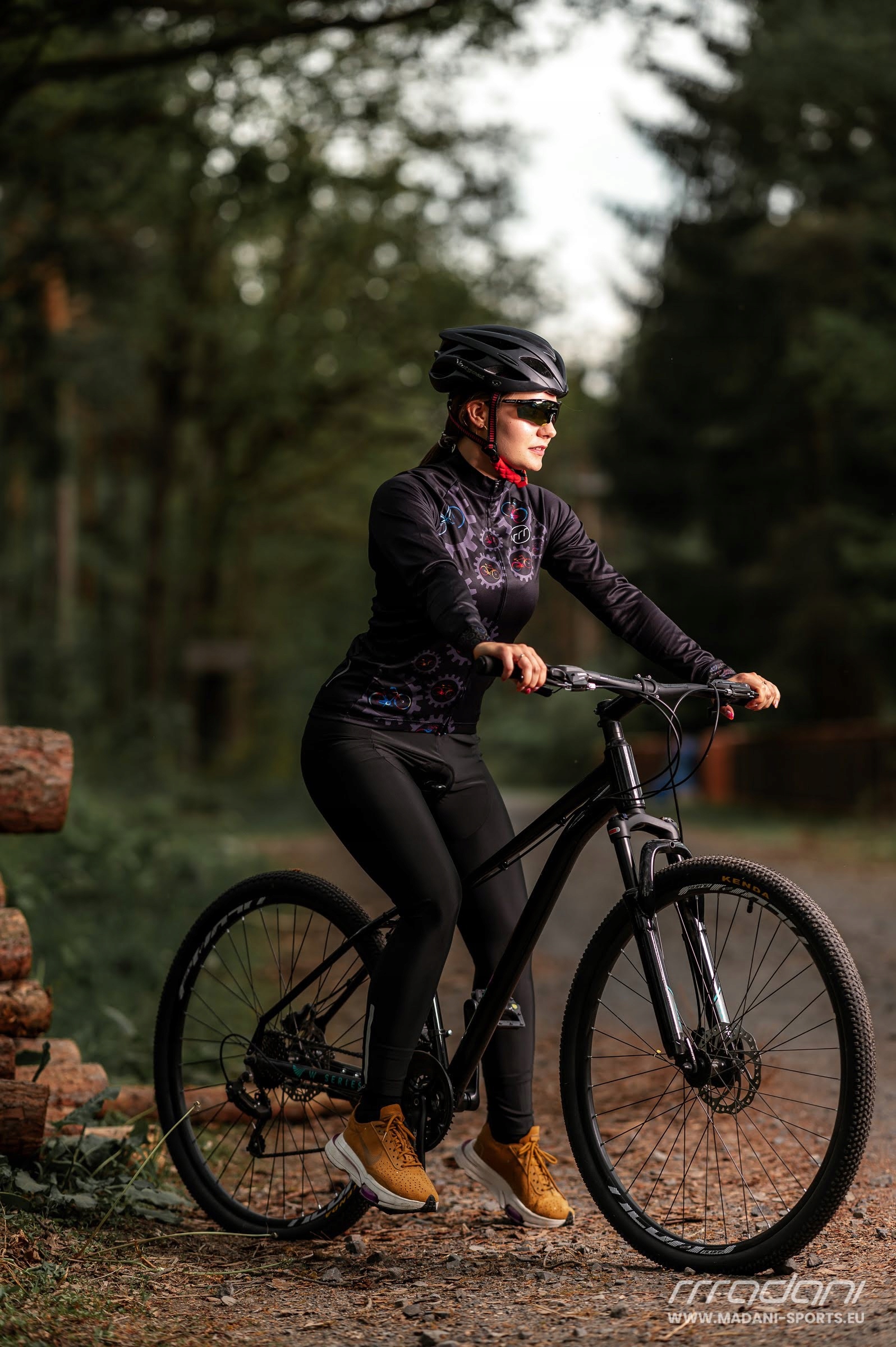 Madani: koszulka rowerowa damska CLOCK, r. XL Materiał dominujący poliester