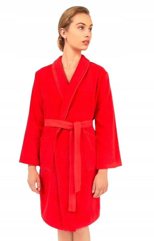 Kenzo Dámský Červený Bavlněný Vázaný Župan Jako Dárek S Tza