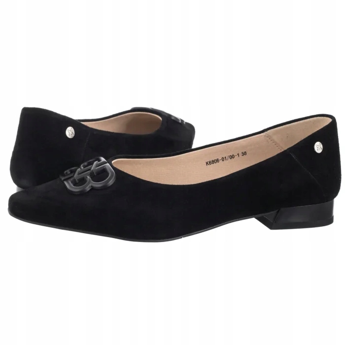 Dámské kožené baleríny Maciejka černé K6806-01/00-1 Black