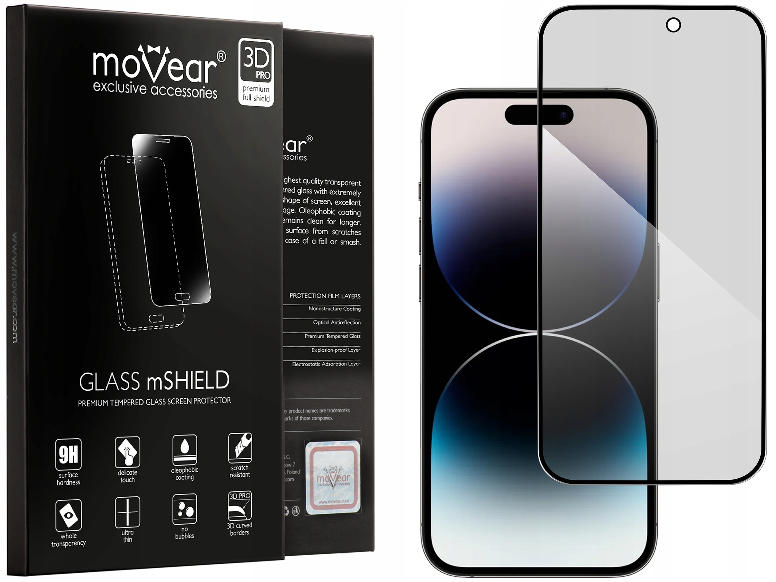 

Szkło hartowane anty spy na iPhone 14 Pro Movear