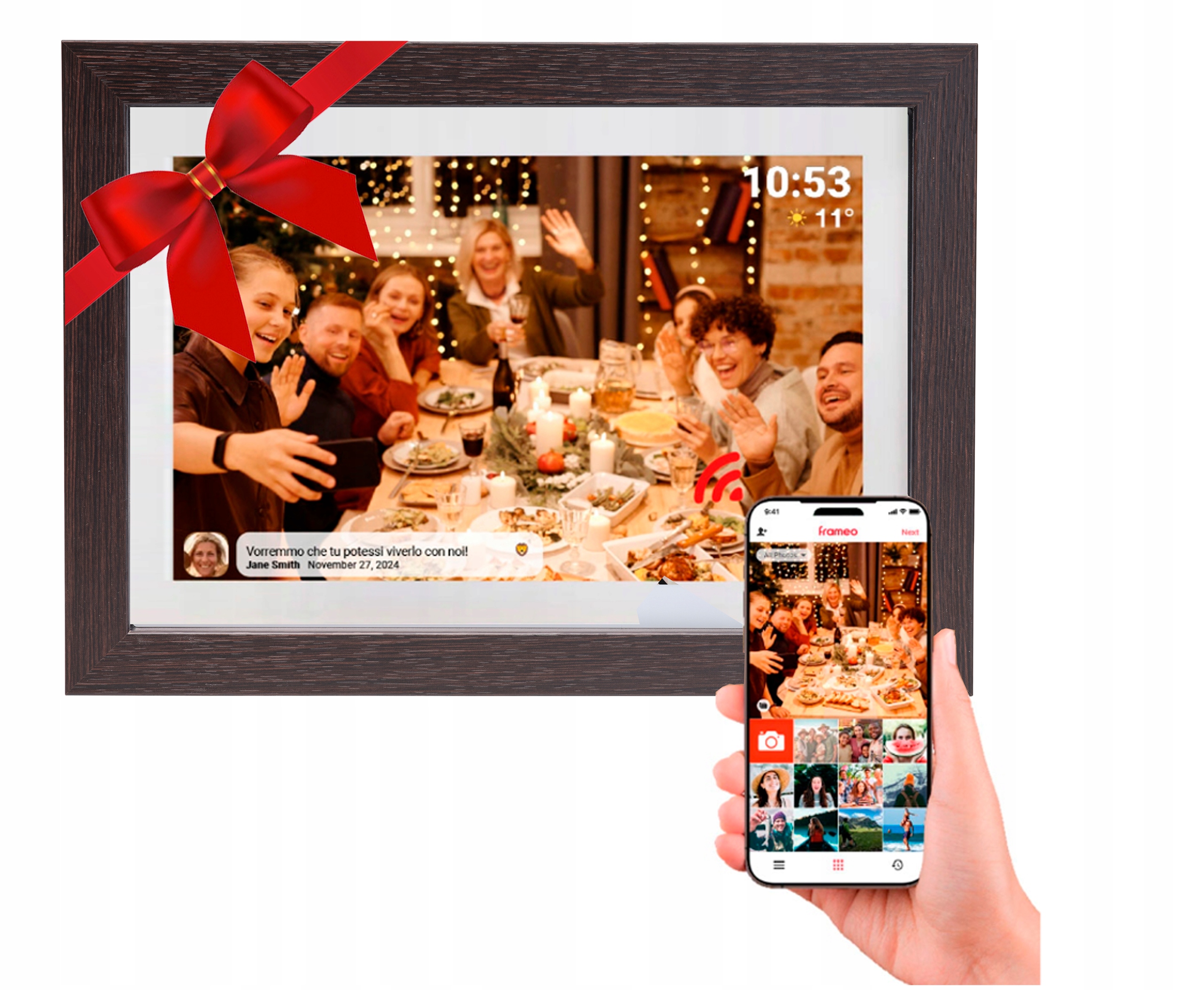 Digitální rámeček na fotografie Frameo s Wi-Fi Denver PFF-1042DW 10,1"