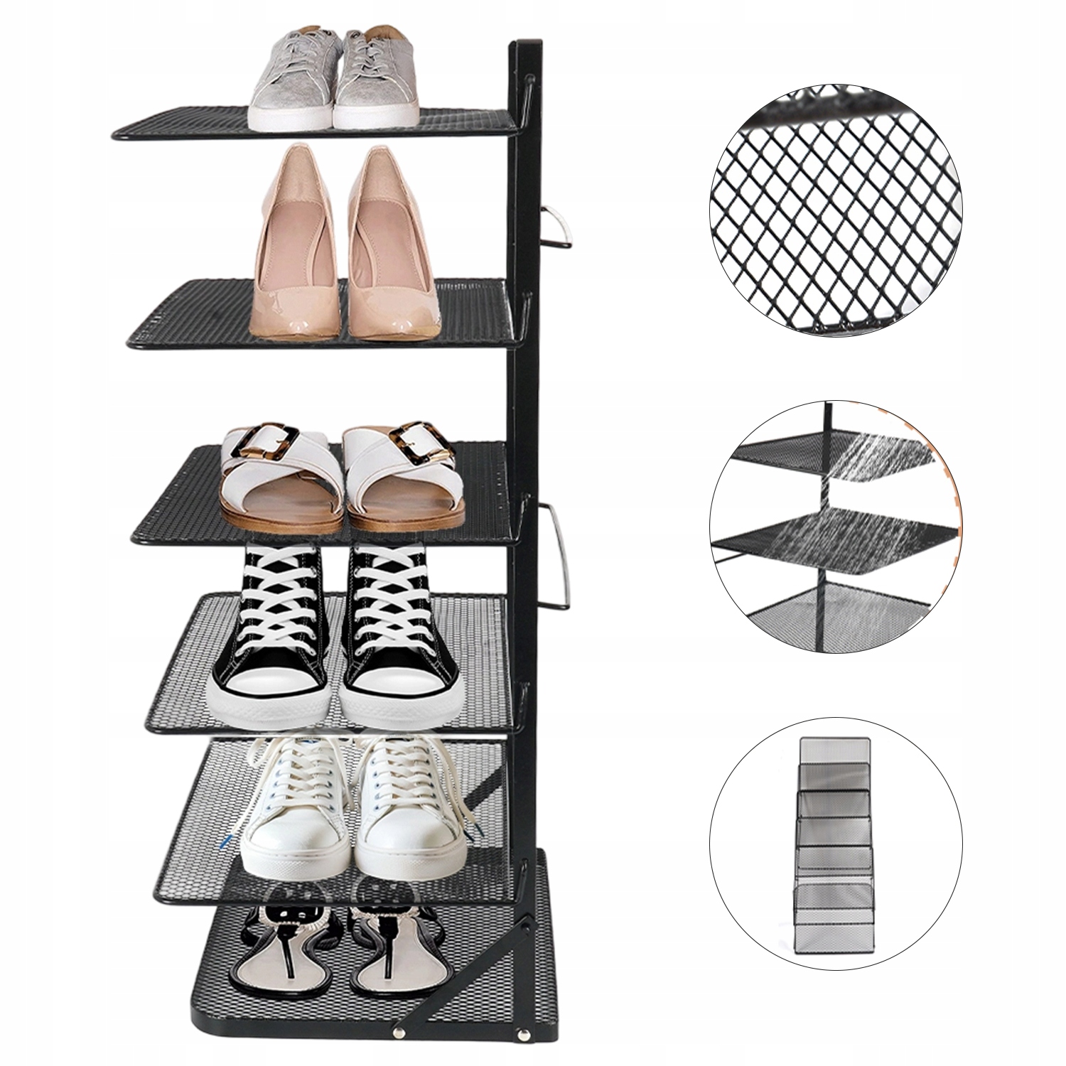 Organizér Stojan Na Boty Skříňka Police Rustikální Regál Do Předsíně Kov