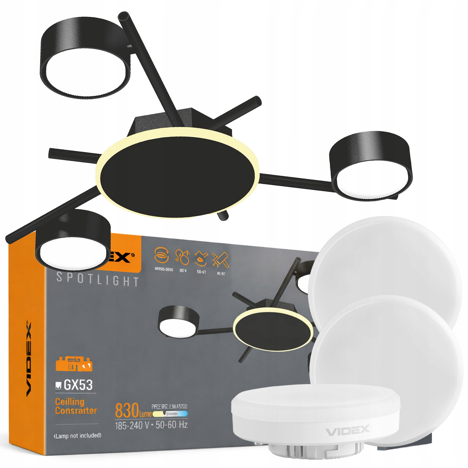 Stropní svítidlo 3x GX53 s podsvícením Led žárovka GX53 8W 730lm 4000K