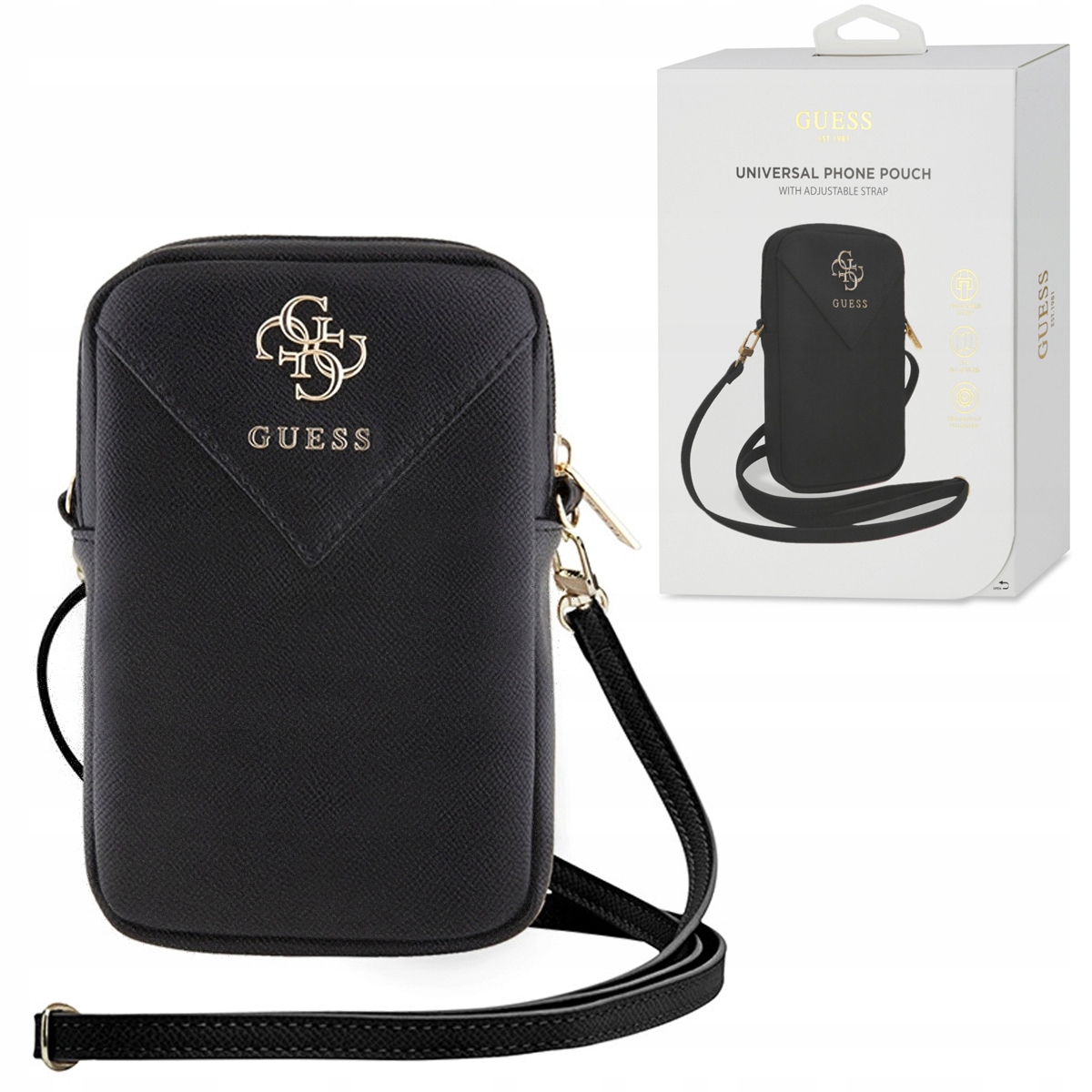 Guess malá kabelka přes rameno pošťačka pouzdro na telefon klíče peněženka