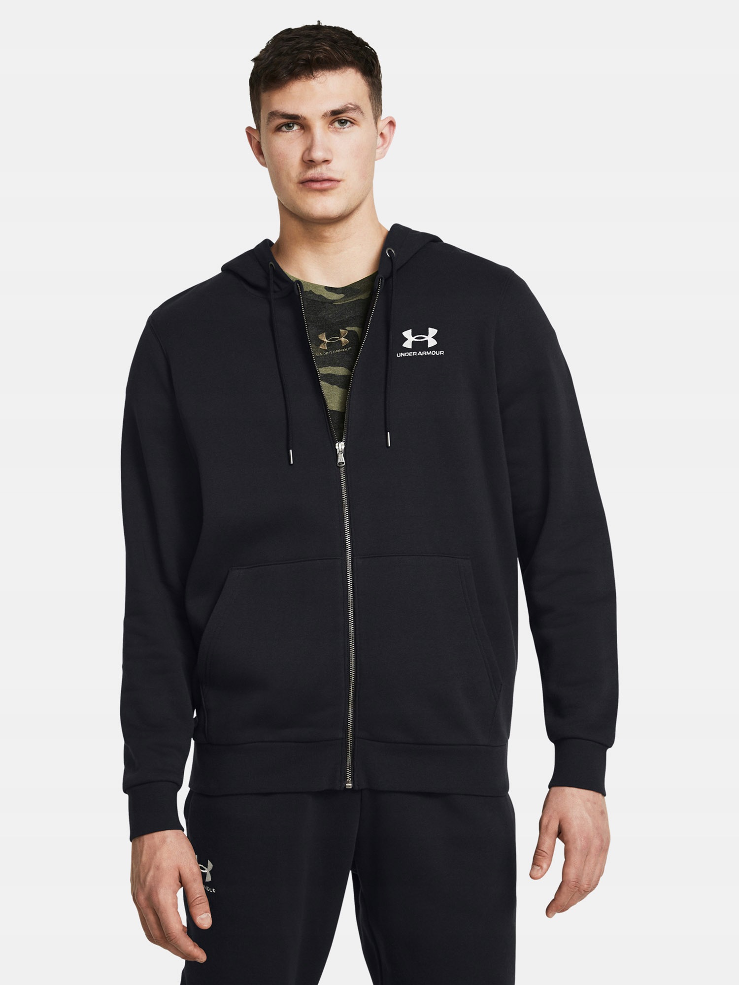 Under Armour Mikina Ua Essential Fleece Fz Hood-BLK