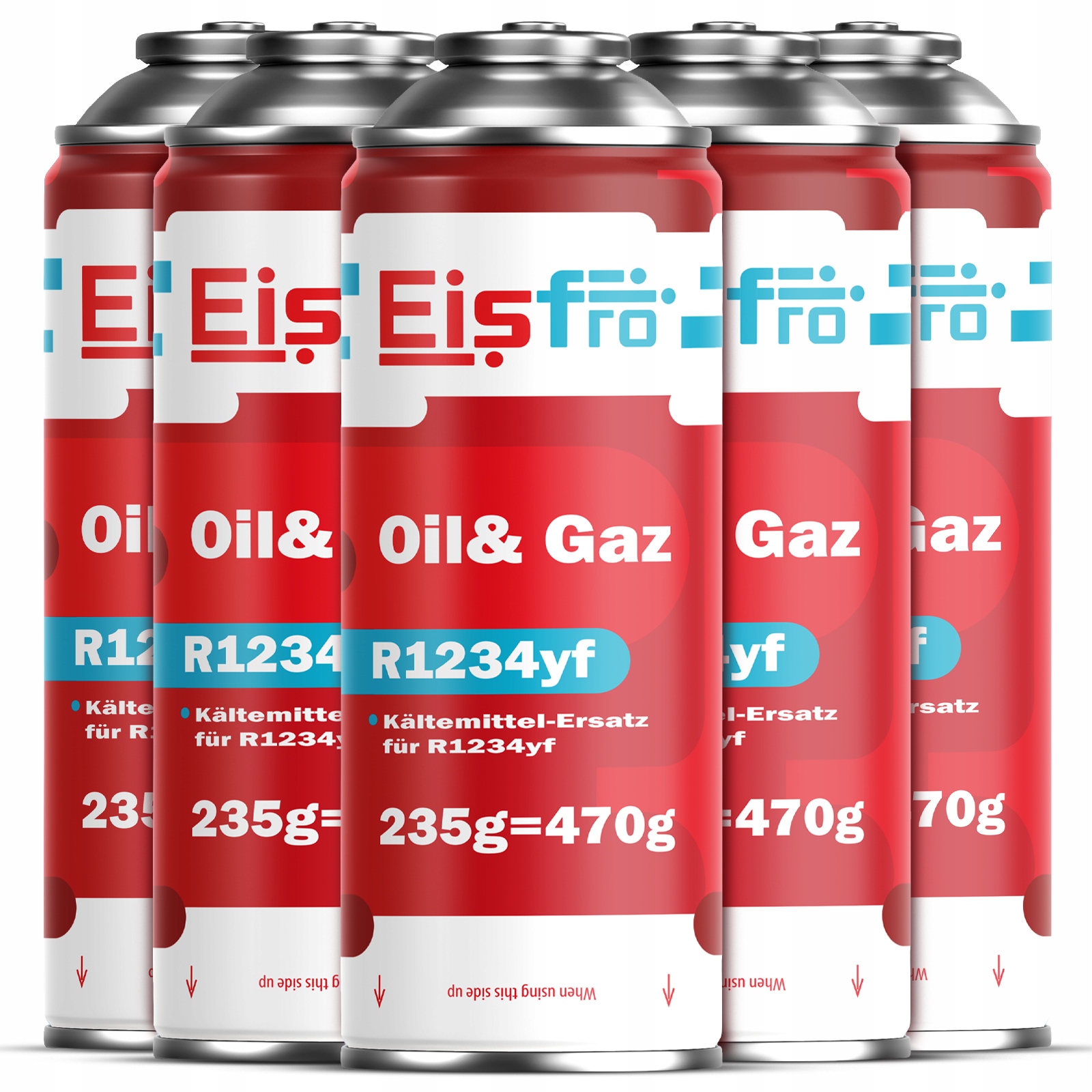 5x Gaz Pro Klimatizace R1234yf chladivo 2v1 1175g Velká Sada
