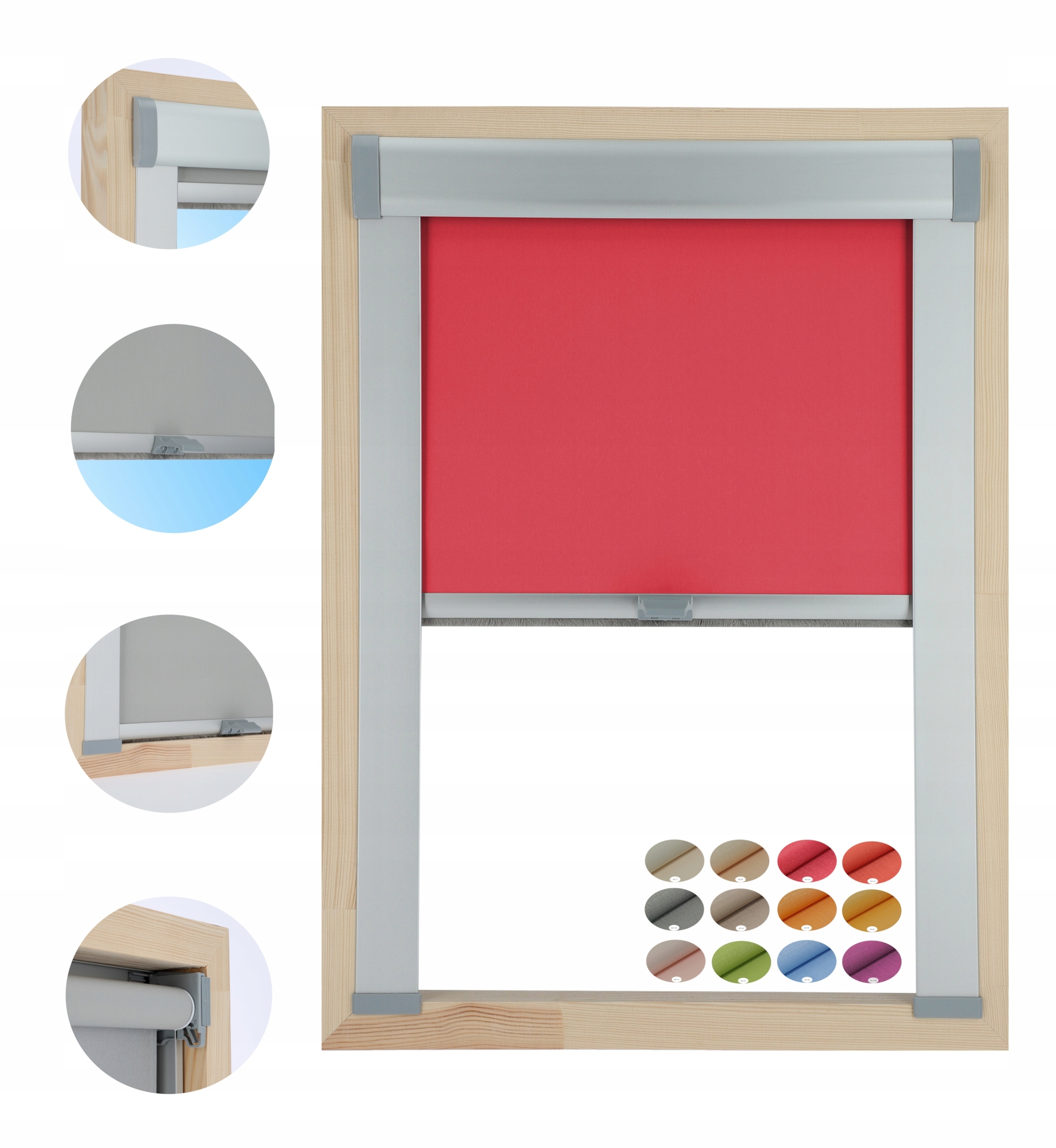 Okenní střešní roleta polozatemňovací 78x98 cm, tkanina Classic Sh