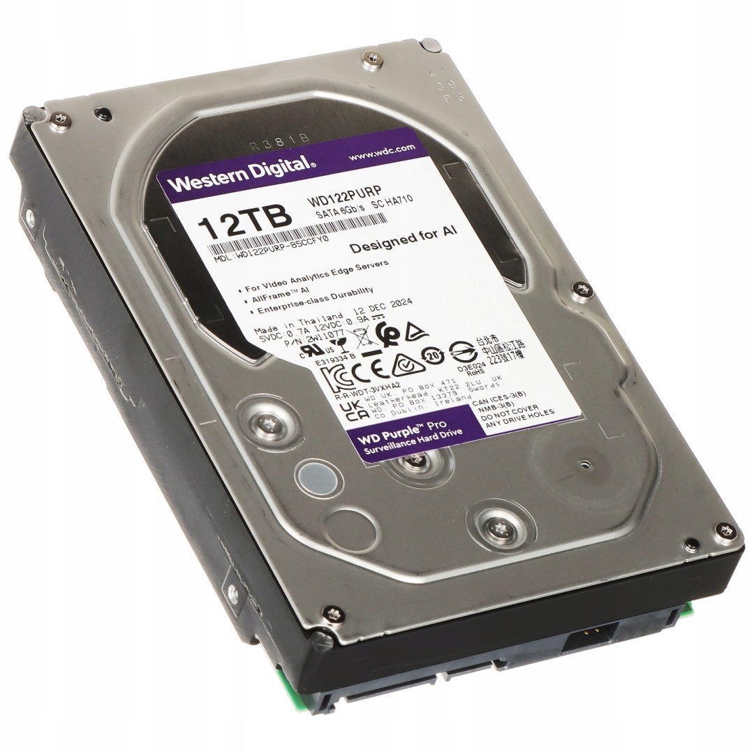 Disk Pre Rekordér HDD-WD122PURP 12TB 24/7 Western Digital